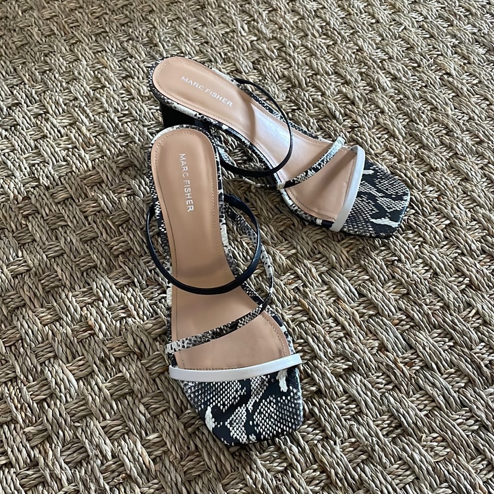 Snake Skin Block Heels